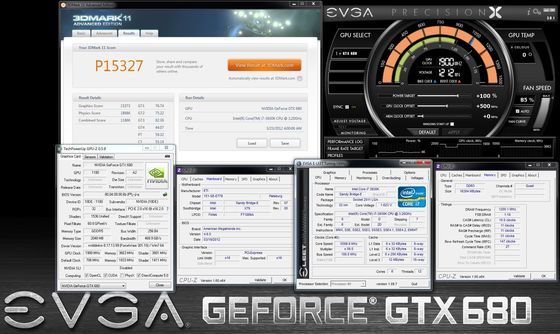 EVGA GeForce GTX 680 karta graficzna rekord 3DMark 11 1900 MHz overclocking