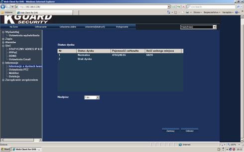 KGuard Security - interfejs WWW
