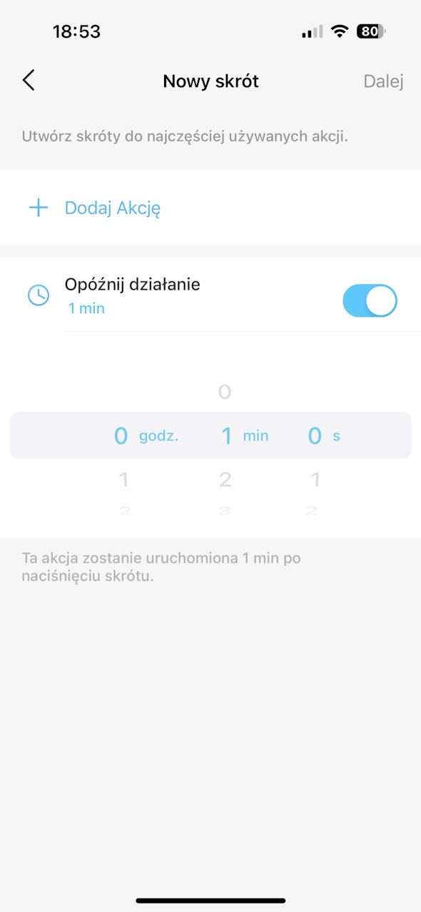 TP-Link Tapo Smart - konfiguracja skrótów 1