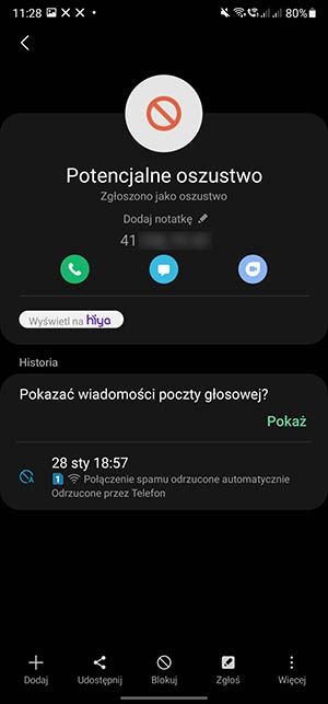 ID rozmówcy Samsung 2