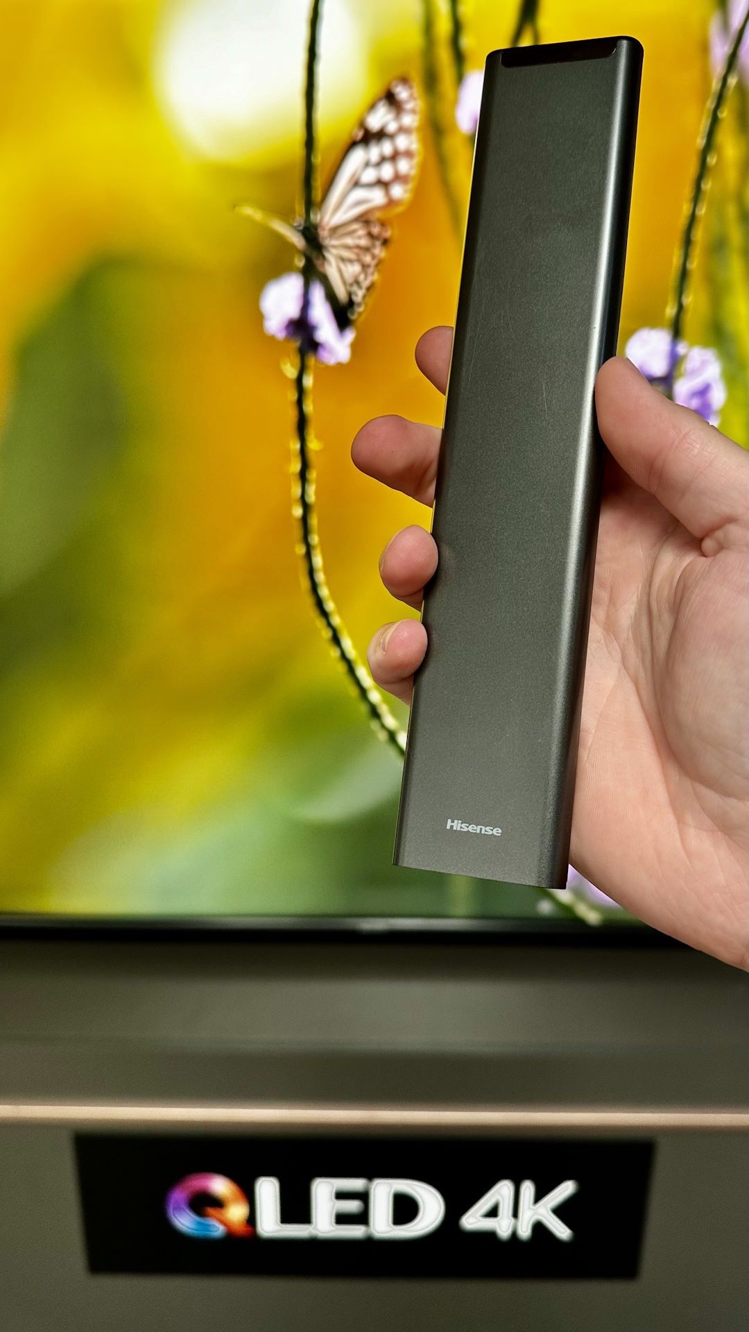 Hisense 100E7NQ PRO - pilot solarny tył