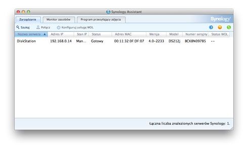 Synology DS212J - instalacja
