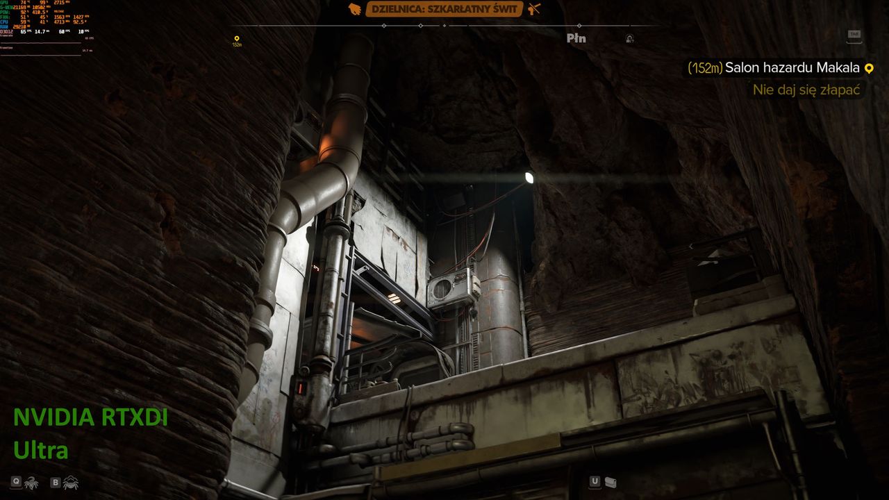 Star Wars Outlaws (PC) - porównanie ustawień path tracingu 2 - RTXDI ON