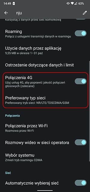 wybór typu sieci komórkowej