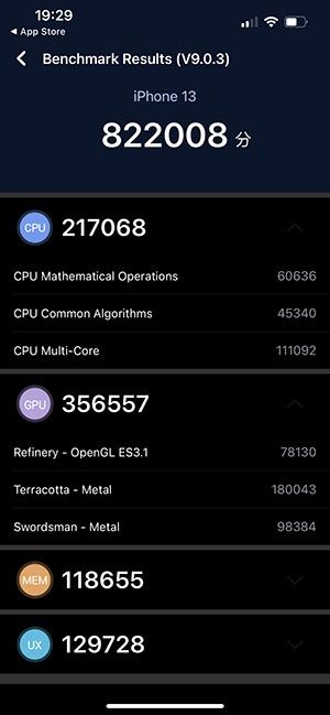 iPhone 13 Antutu 9