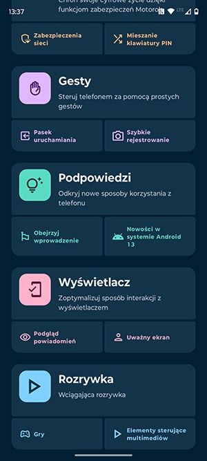 Motorola ThinkPhone - funkcje systemowe