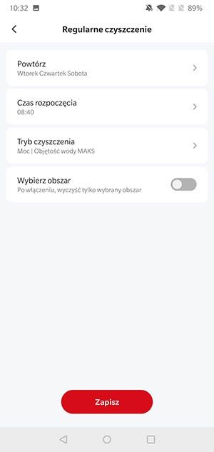 aplikacja Roidmi harmonogram sprzątania