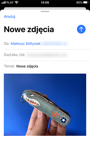 zdjęcie dołączone do wiadomości e-mail