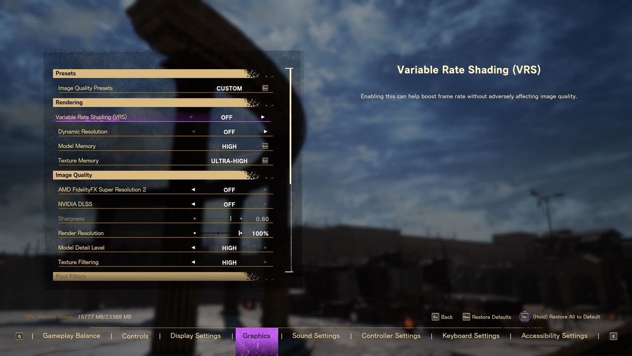 Forspoken - ustawienia graficzne 1