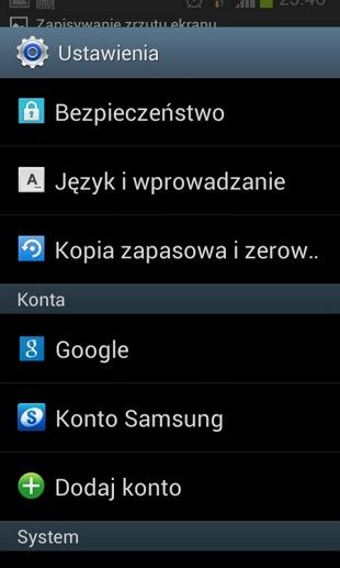 samsung dive - konfiguracja
