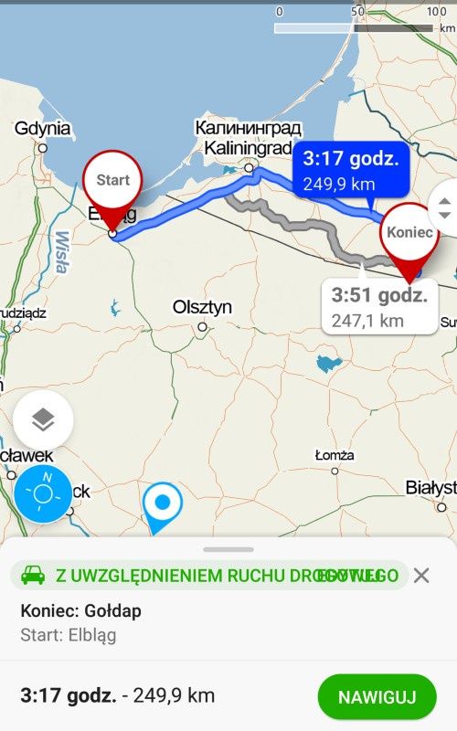 mapy.cz propozycja trasy