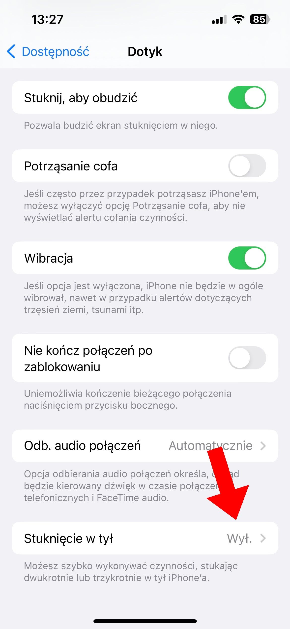 Ukryty przycisk w iPhone