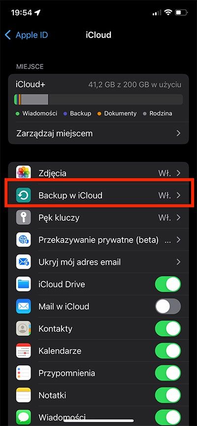 backup iCloud