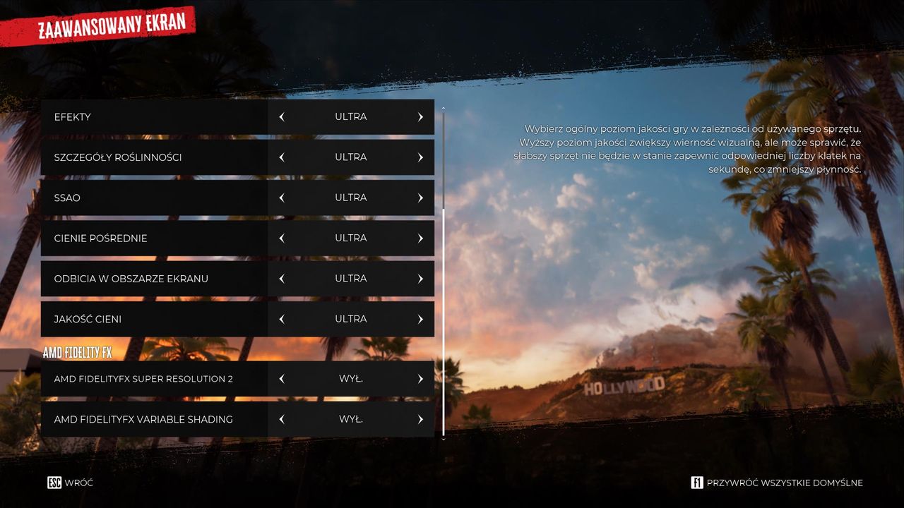 Dead Island 2 - ustawienia 2