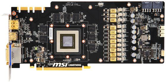 MSI GeForce GTX 680 Lightning karta graficzna zdjęcie laminat awers