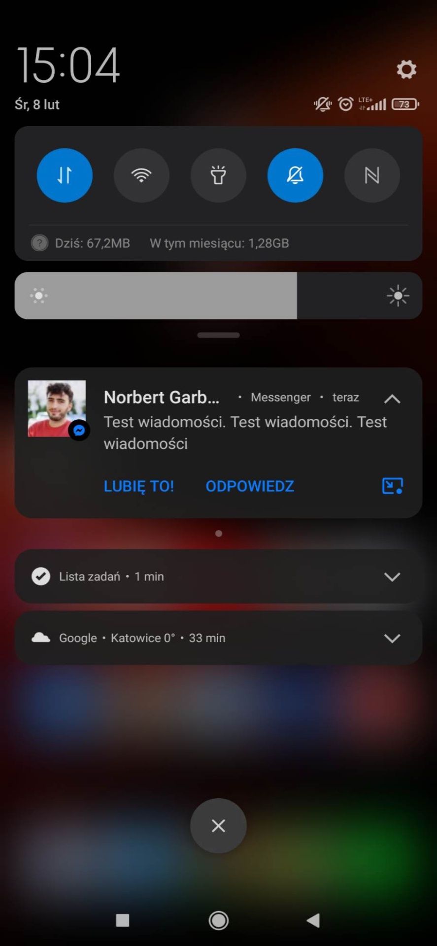 Messenger wiadomość bez wyświetlania
