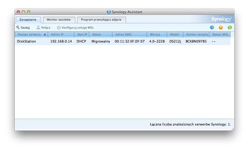 Synology DS212J - instalacja