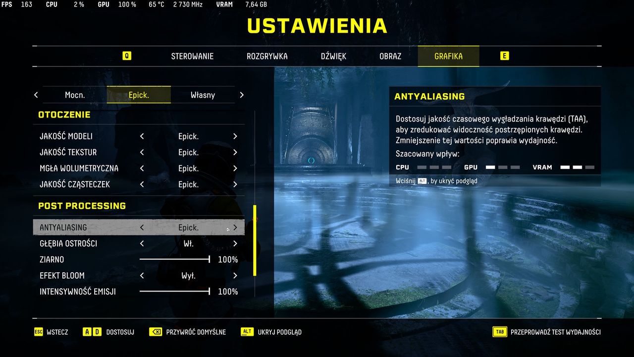 Returnal (PC) - ustawienia 4