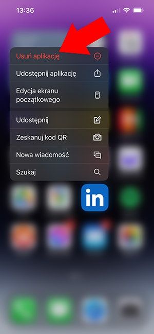 Usuwanie aplikacji z iPhone
