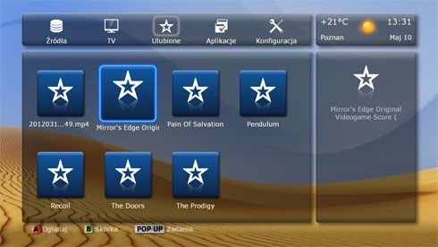 Dune HD Duo - interfejs urządzenia