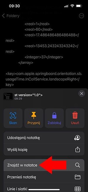 Znajdź w notatce