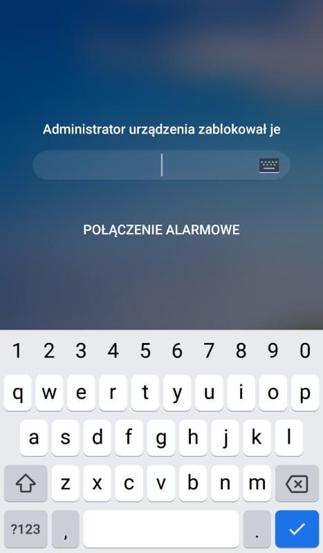 komunikat o blokadzie po usuwaniu FRP