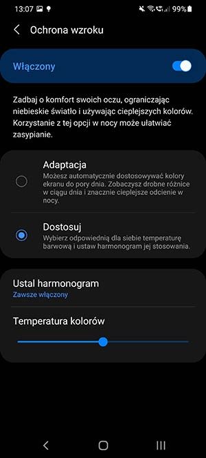 filtr światła niebieskiego - ochrona wzroku