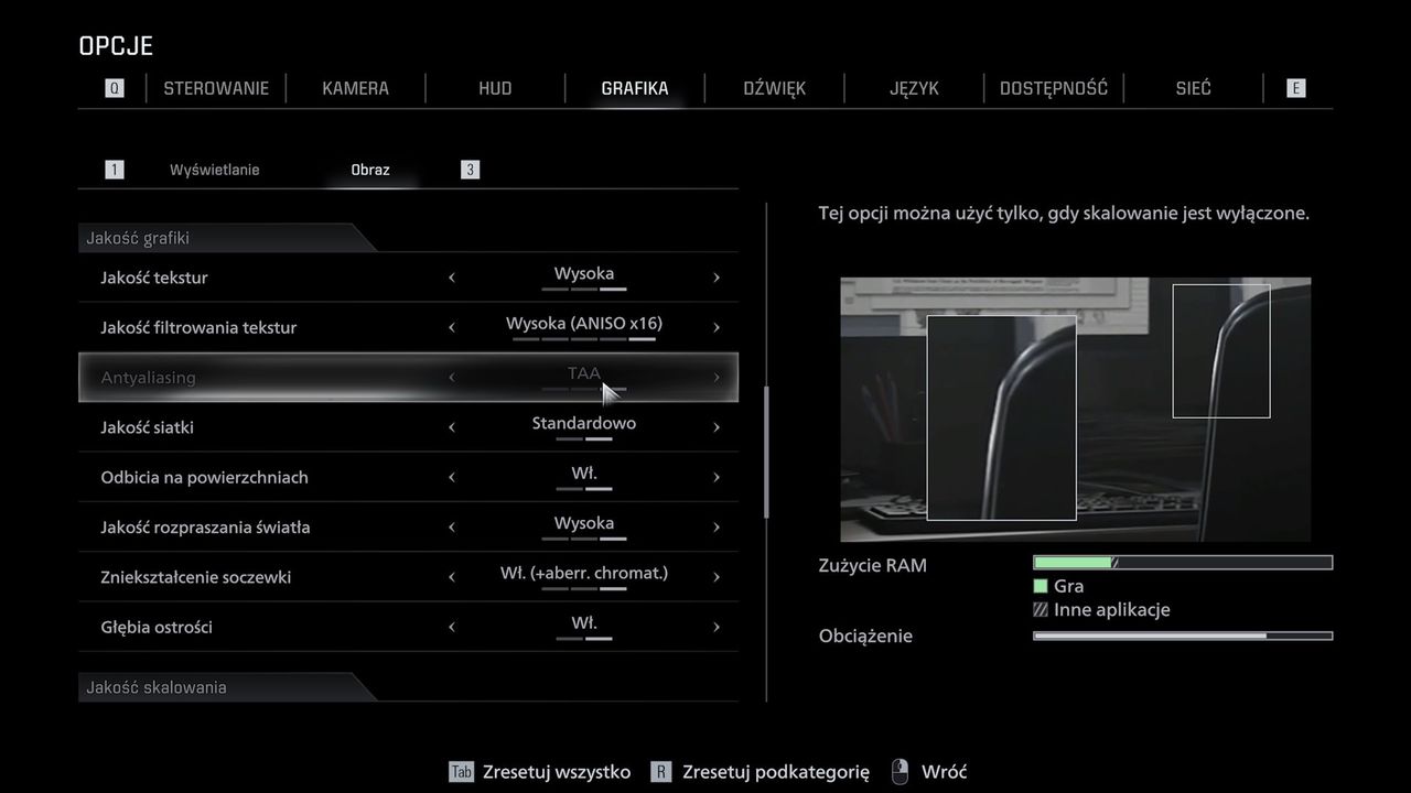 Resident Evil Requiem - ustawienia graficzne 2
