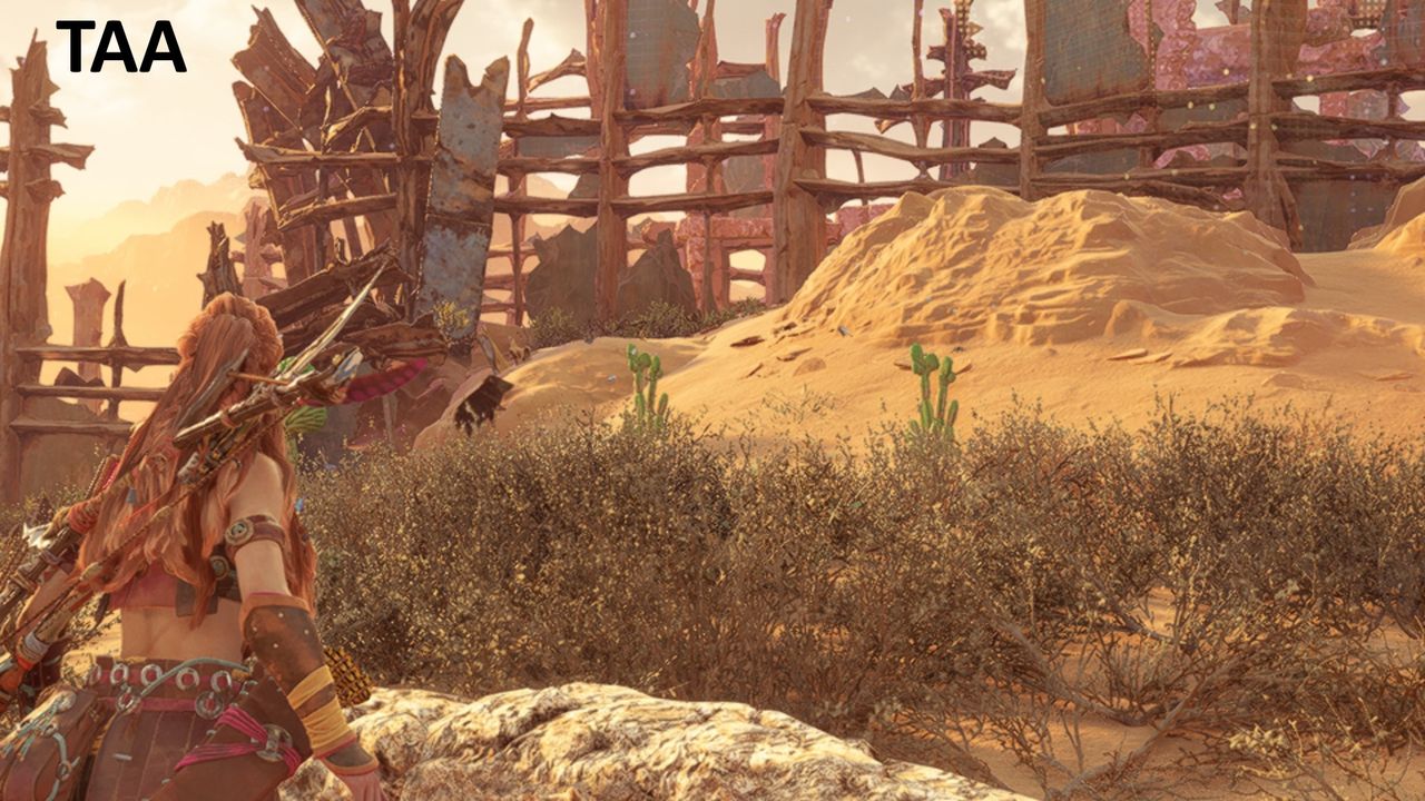 Horizon: Forbidden West na PC - FHD - wygładzanie krawędzi TAA