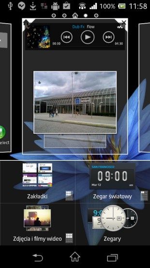 Sony Xperia M pulpity