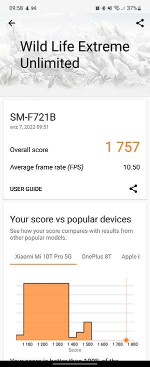 Galaxy Flip 4 3DMark
