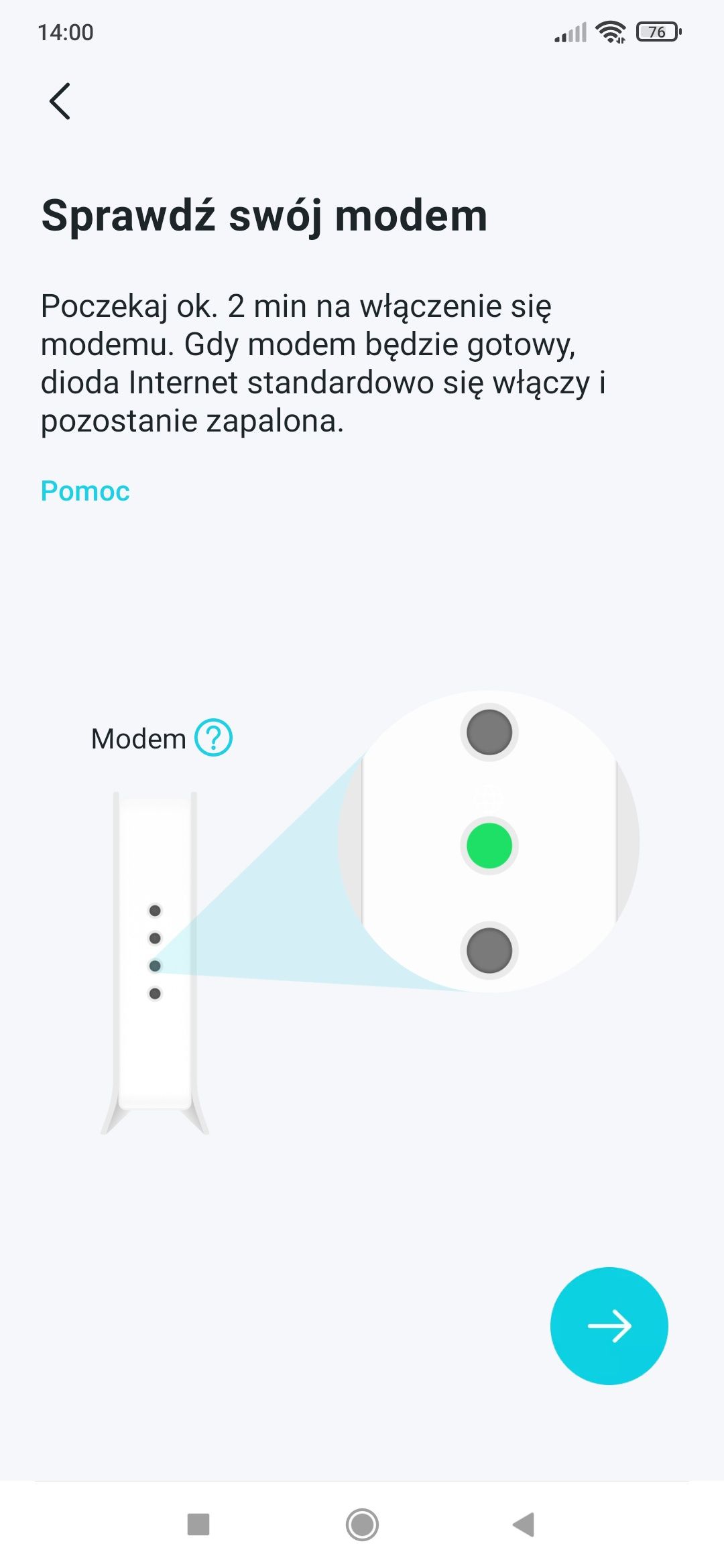 sprawdź swój modem