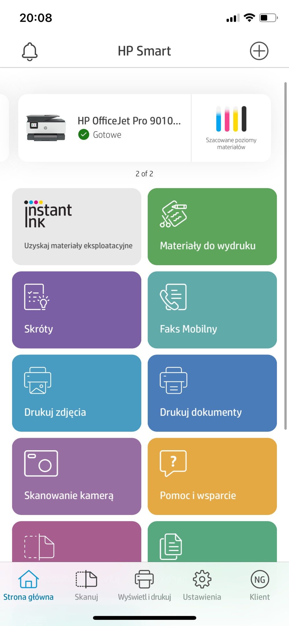 HP Smart - aplikacja na telefon