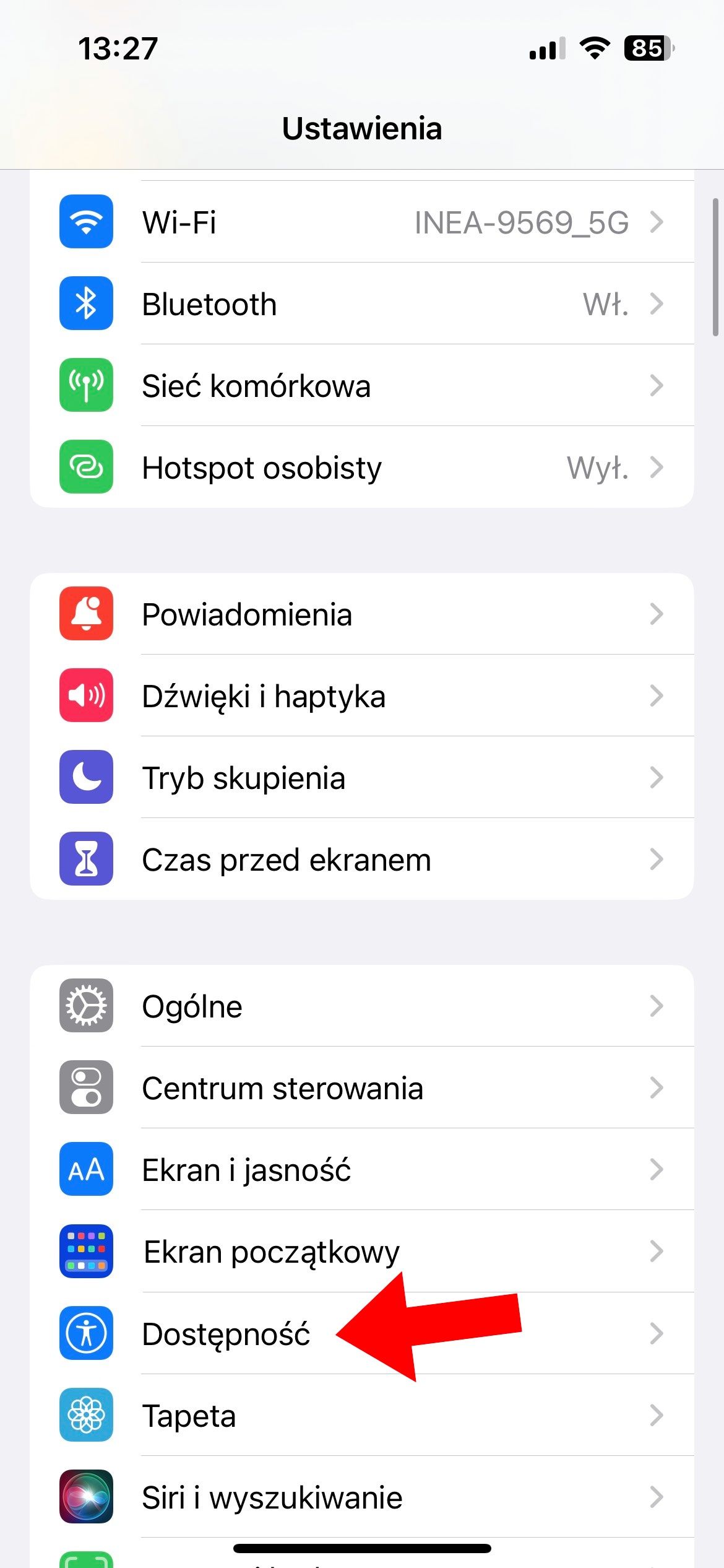 Ukryty przycisk w iPhone