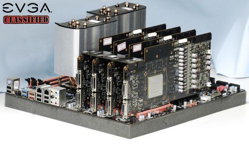 karta graficzna EVGA GTX 580 Classified Quad SLI platforma
