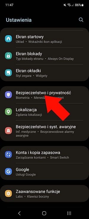 przypinanie aplikacji Samsung