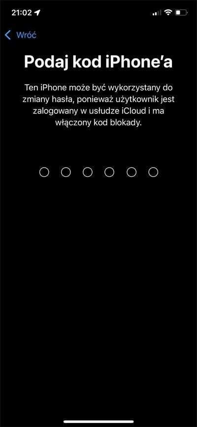 podaj kod iphonea