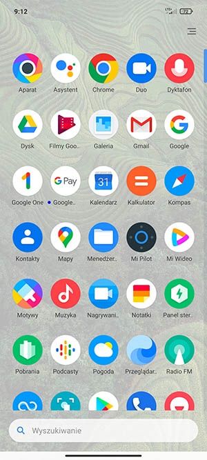 aplikacje MIUI 12