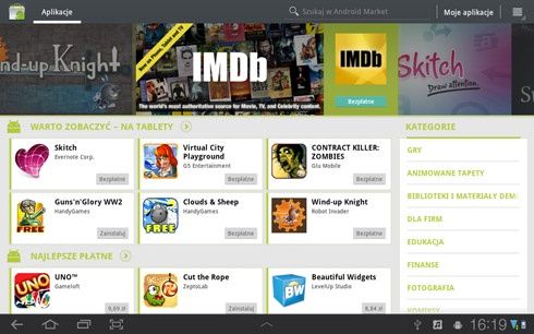 Samsung Galaxy Tab 8.9 - android market