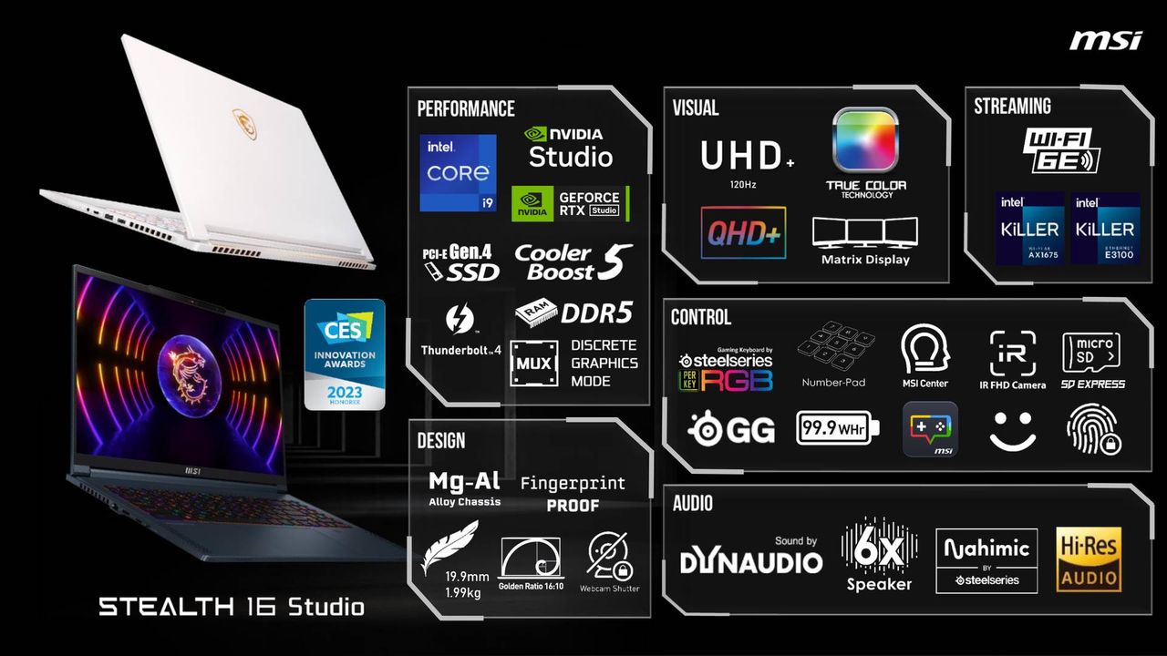 MSI Stealth 16 Studio - onepager