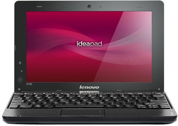 wygląd netbooka lenovo ideapad s100 z przodu