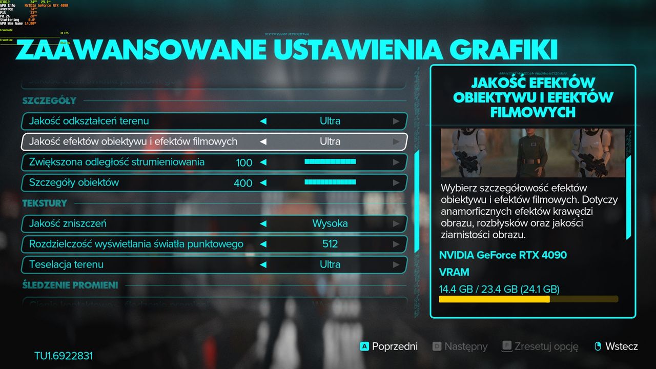 Star Wars Outlaws (PC) -  ustawienia grafiki 2