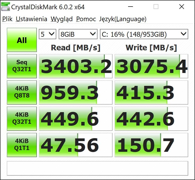 ASUS ZenBook Flip S 13 - CrystalDiskMark