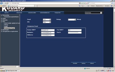 KGuard Security - interfejs WWW