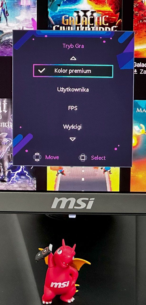 MSI MPG 271QRX QD-OLED - skróty OSD 2