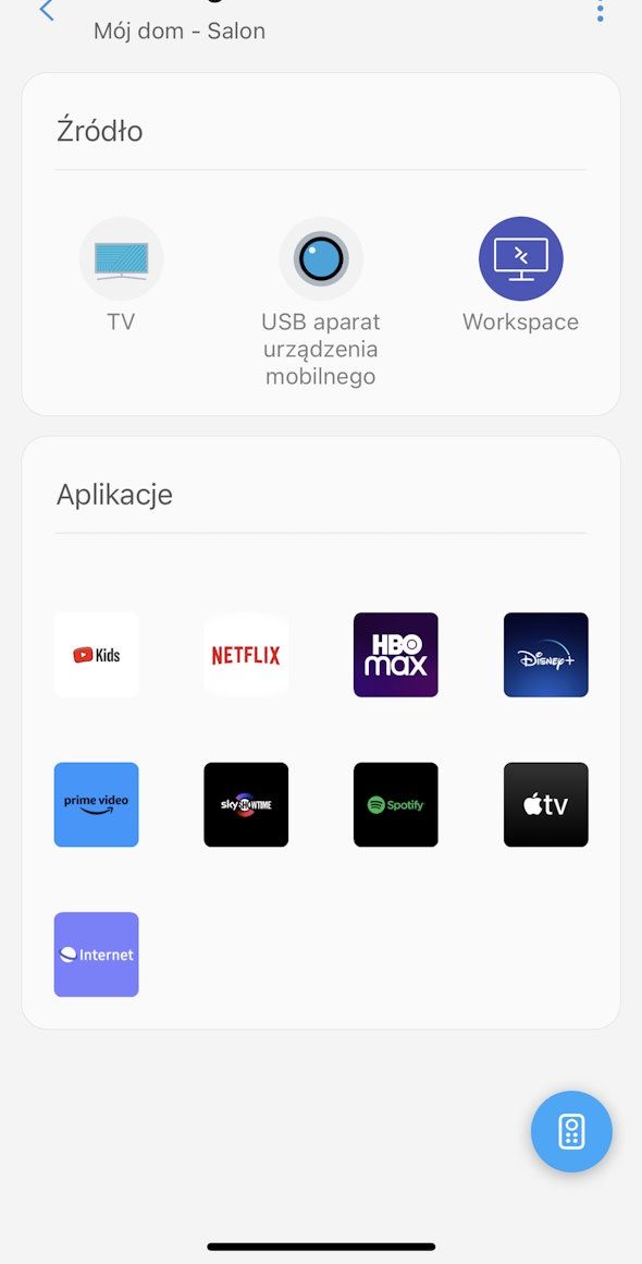 Samsung OLED S95C - aplikacja Samsung SmartThings