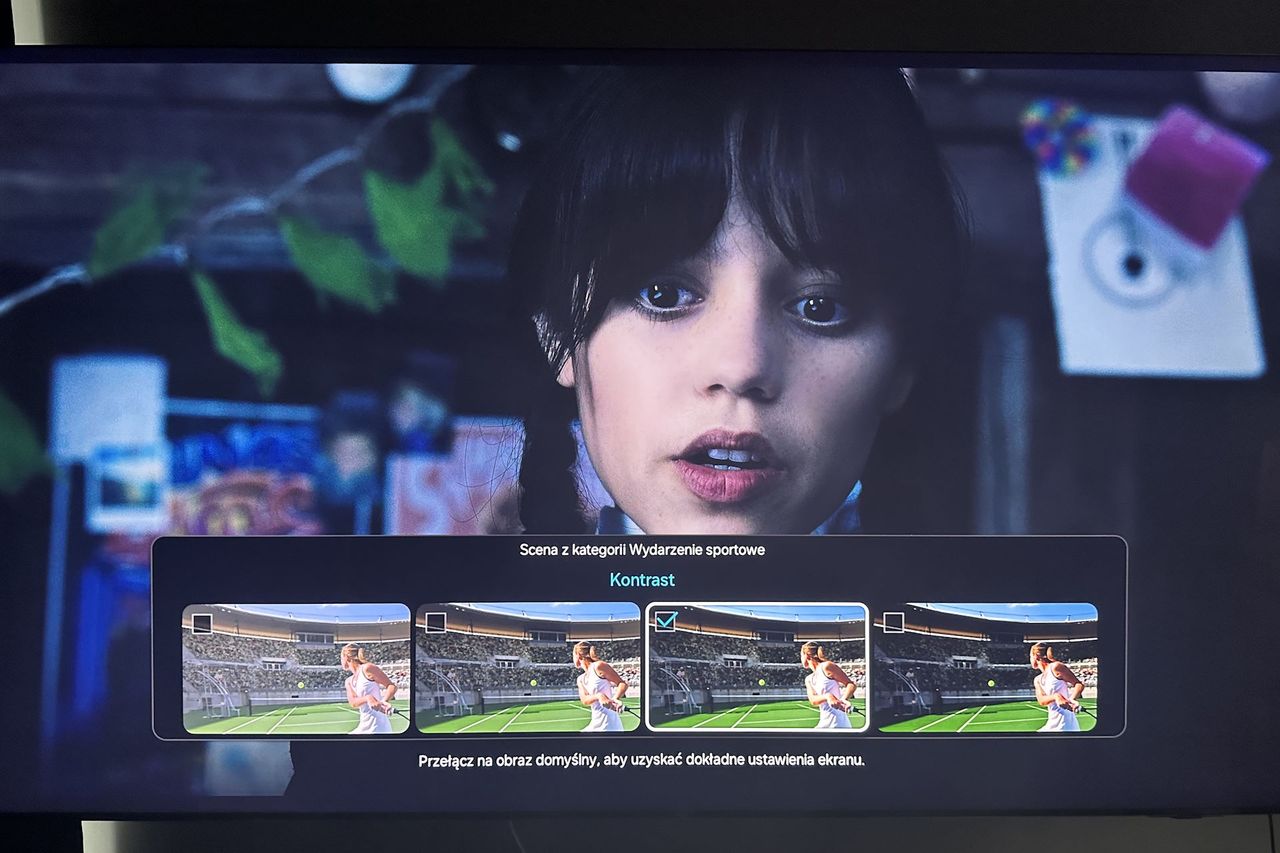 Samsung Excellence Line 8K QN900D - kalibracja kontrastu - tryb sport