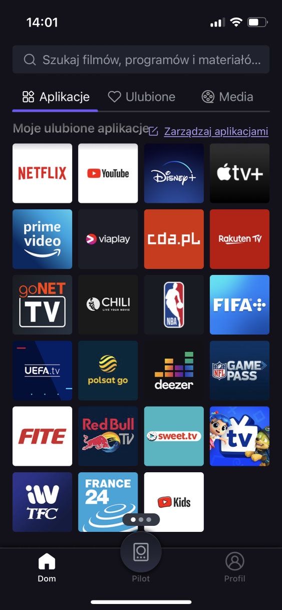 Hisense 65U7HQ - apliklacja mobilna 1