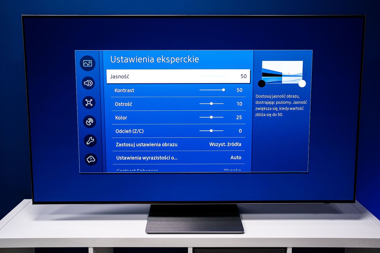 Samsung S95B - 55 cali - ustawienia obrazu