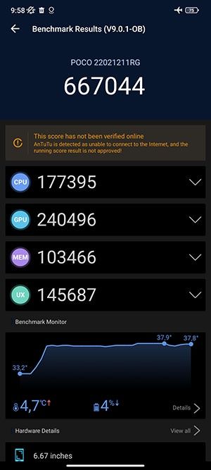 POCO F4 5G - Antutu 9